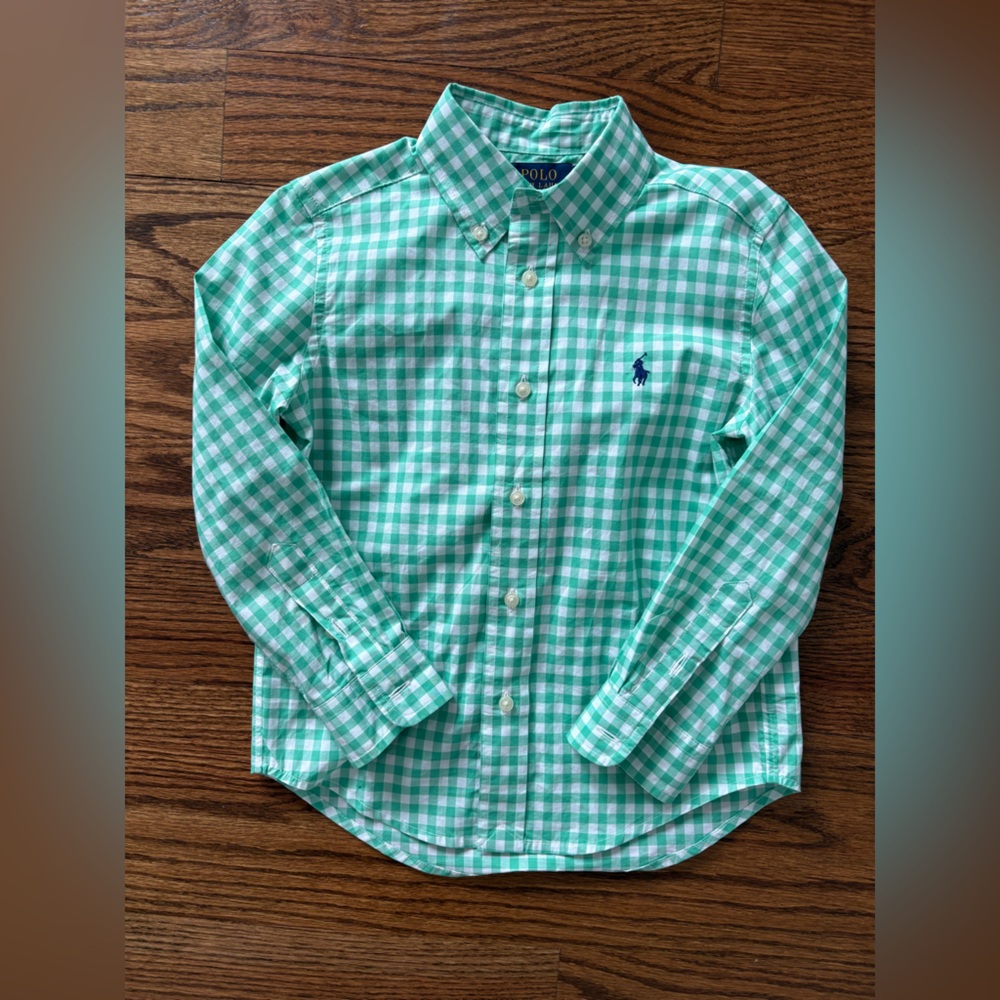 Ralph Lauren Mint Green Checkered Men's Shirt